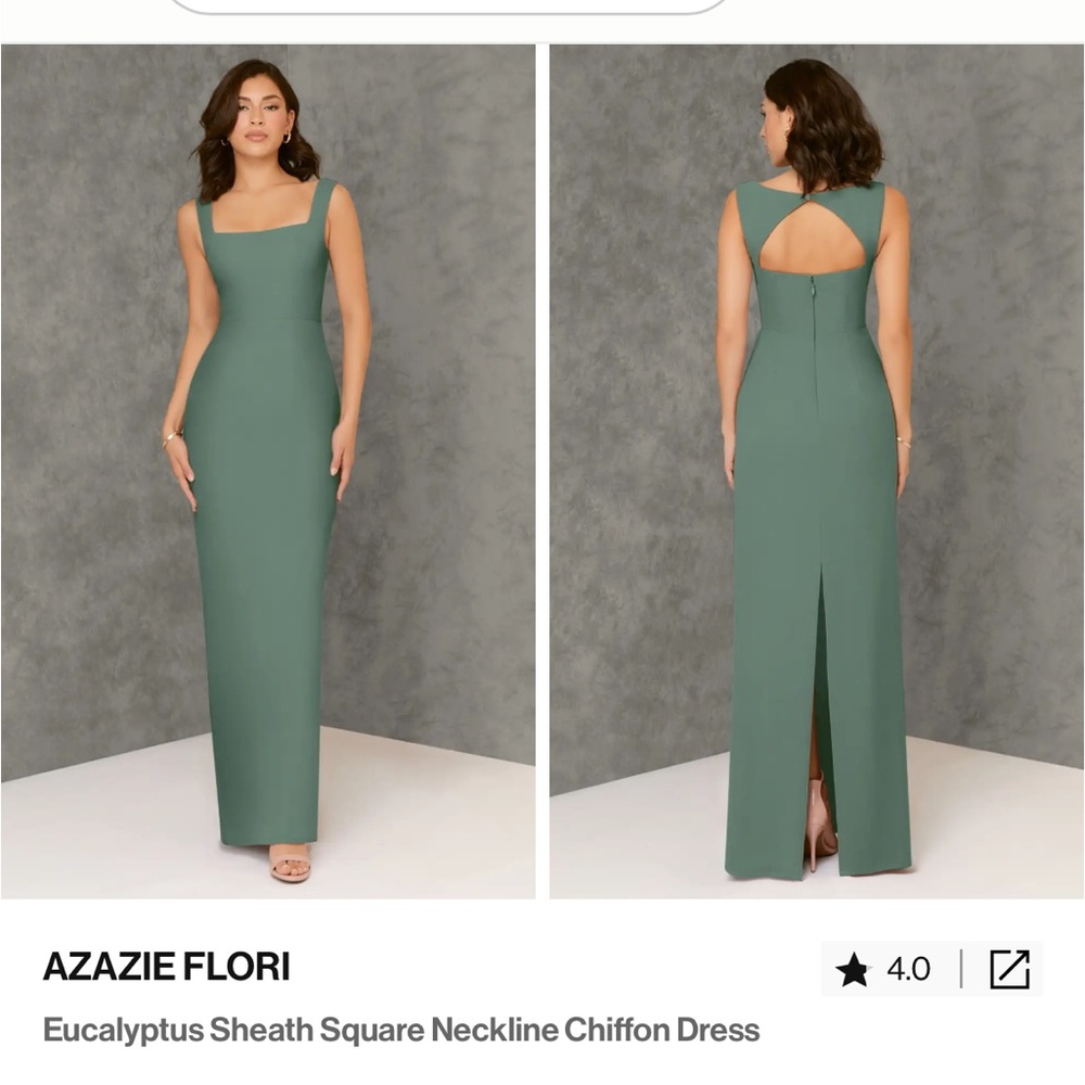 Azazie Eucalyptus Maxi Dress